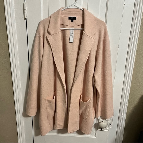 J. Crew Sophie Open Front Sweater Blazer Subtle Pink Plus Size 3X S1 - Picture 5 of 9